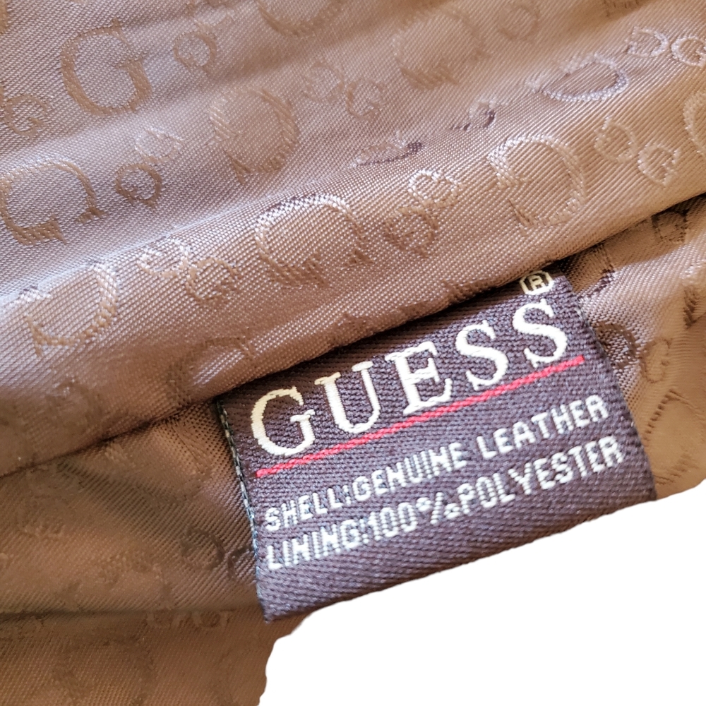 Vintage Leather Guess Brown Jacket - Picture 8 of 16